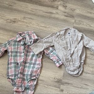 Janie and Jack Plaid Button-Up Shirts Set